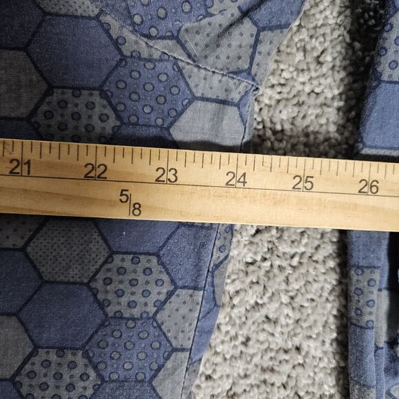 Tripp NYC Shirt Mens XL Gray Blue Button Up Honeycomb AOP Joker Gothic Punk - Picture 9 of 12